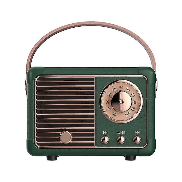 Hm11 Portable Music Player Mini Retro Rechargeable Speaker Radio Outdo Green