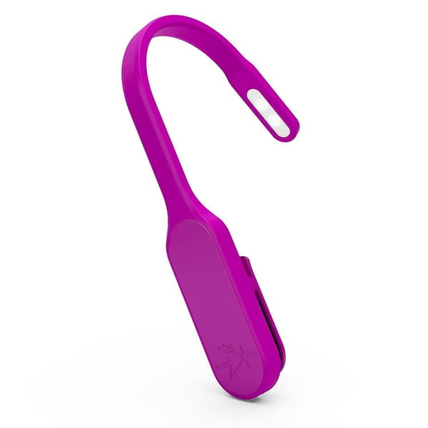 Mighty Bright Recharge 2 LED Clip On Book Light Rechargable With Micro USB Cable Provided, Various Colours Purple
