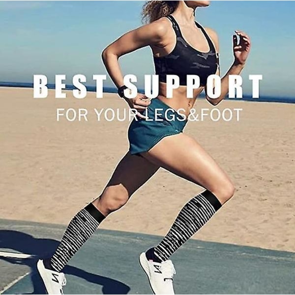 Compression Socks For Women & Men Circulation 6 Pairs For Athletic Running Cycling set7 L XL