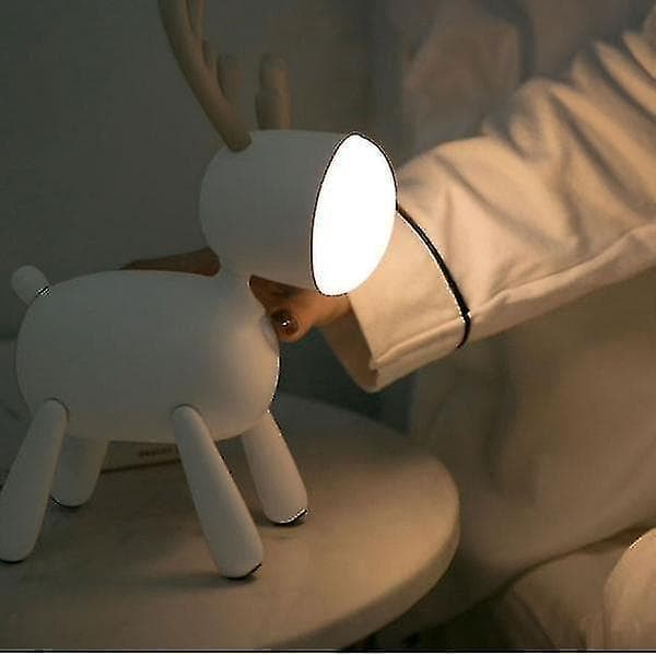 Night Lights Ambient Lighting LED Deer Light Kids Table Lamp White