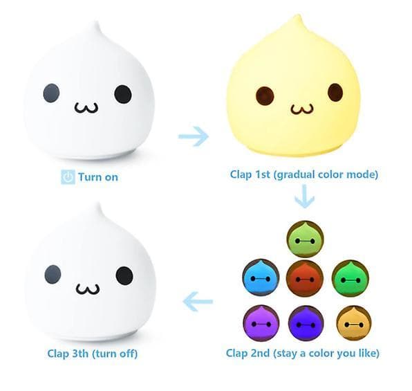 Kids LED Night Light Lamp Touch Sensor Room Decor