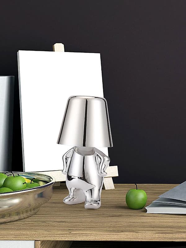 Thinkers Lamp Italian Little Golden Man Night Lights Touch Table Lamp Bedside Mr-WHEN
