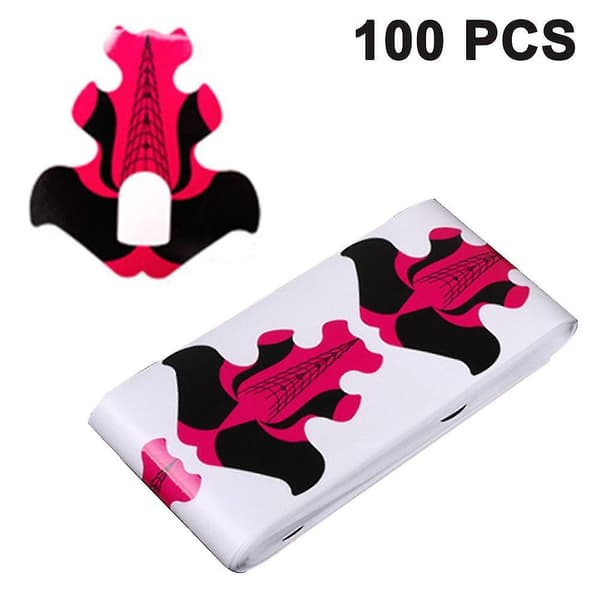 100 stk. Negleform Negleforlengelsestupper Selvklebende Kunst Negletipper DIY