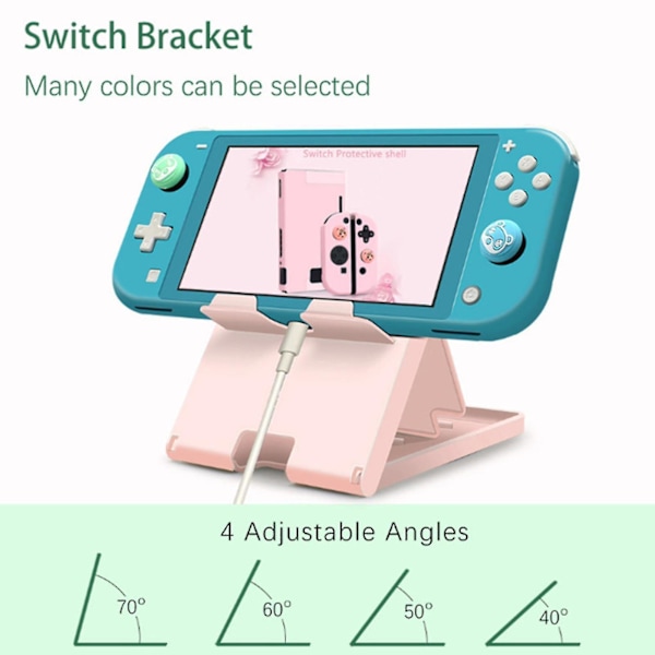 Justerbart Solid Farge Spillkonsoll Støtte Stativ Brakett For Nintendo Switch Purple