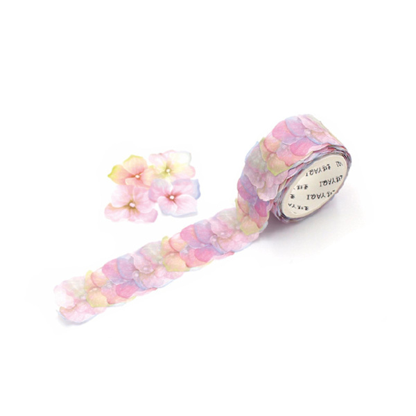 1 Roll Flower Petal Washi Tape Masking Tape Decorative Decals Diy Petal Stickers For Scrapbooking Diary New Coquelicot