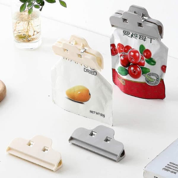 Multifunctional Kitchen Snack Sealing Clip Plastic Powerful Food Bag Clip grey