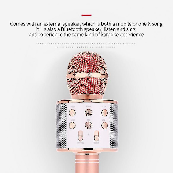 Wireless Microphone Karaoke Speaker Voice Changer Microphone Professional Speaker Mobile Phone Handheld Silver