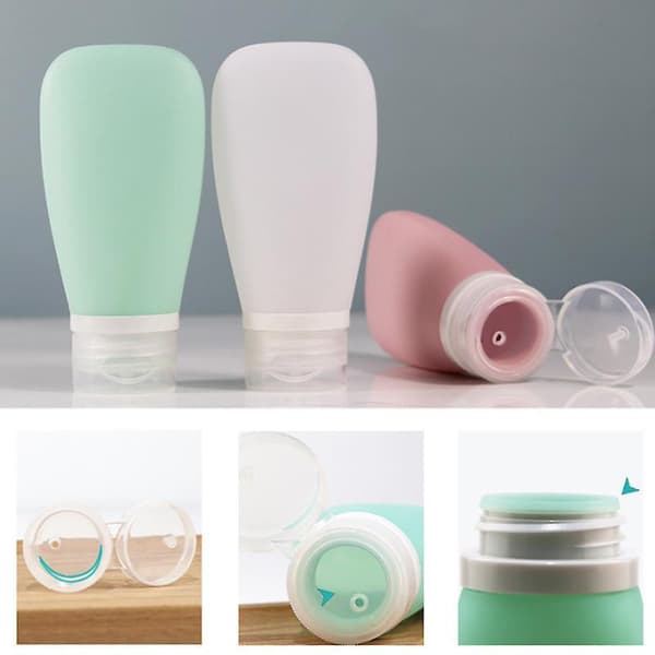 Silicone Dispensing Bottle Travel Kit Dispensing Portable Dispenser Push Storage Bottle 90