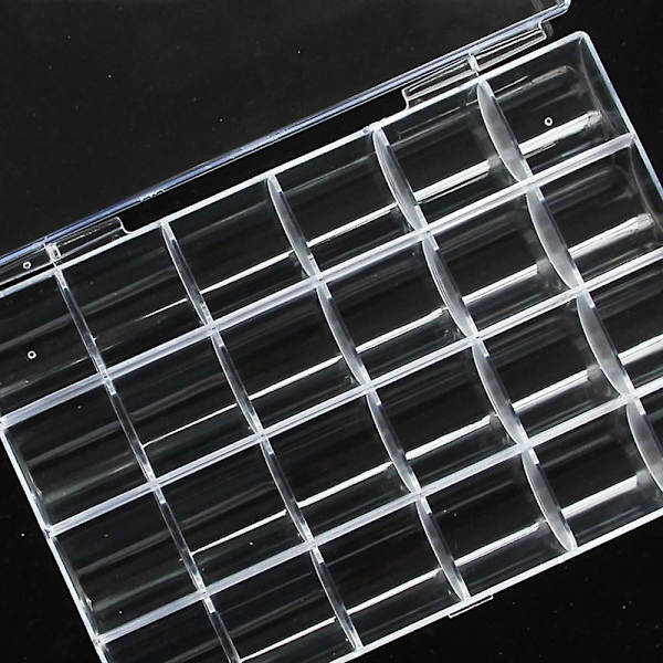 Transparent Nail Art Decoration Storage Box Nail Flash Rhinestone Crystal Accessories Container Storage Box