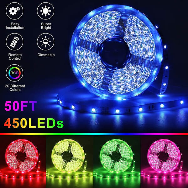 Rgb Led Light Strips Led Tape Lights Color Changing Led Strip Lights W
