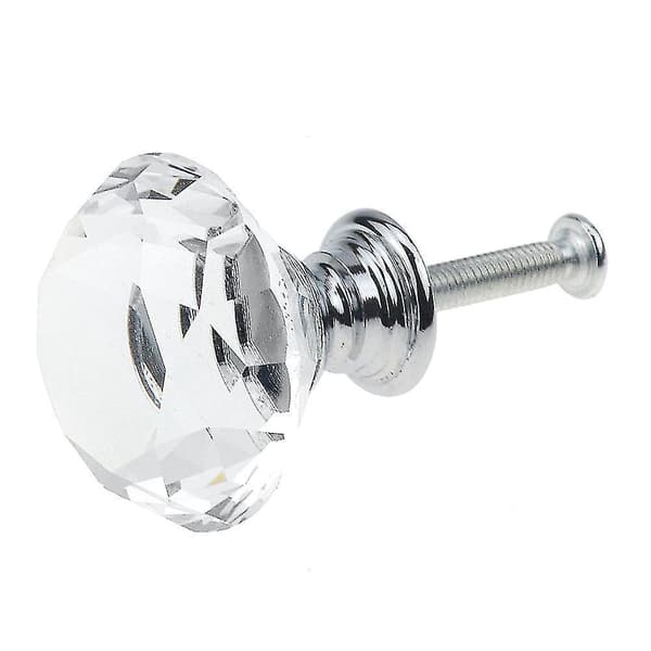 10pcs/set 30mm Diamond Shape Design Crystal Glass Knobs Cupboard Drawer Pull Kitchen Cabinet Door