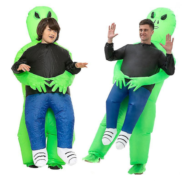 Oppustelig Alien Kostume til Børn og Voksne Sjovt Halloween Kostume Cosplay Fantasy Kostume til Drenge og Piger Kid-90cm-140cm