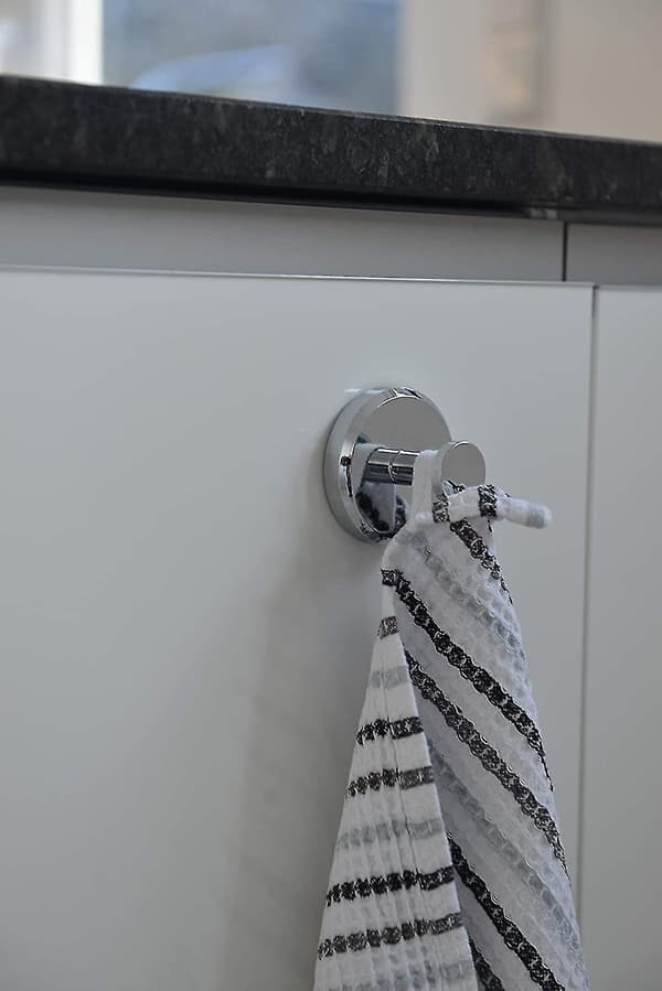 Suction Cup Hook Towel Holder Fixing, Pvc Chrome (4 Pieces)