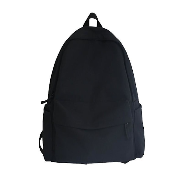 Students Schoolbag Simple School Backpack Large Capacity Travel Backpack Black
