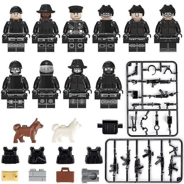 Assembled Building Blocks Military Special Forces Soldiers Building Blocks Dolls Pikemen Weapons