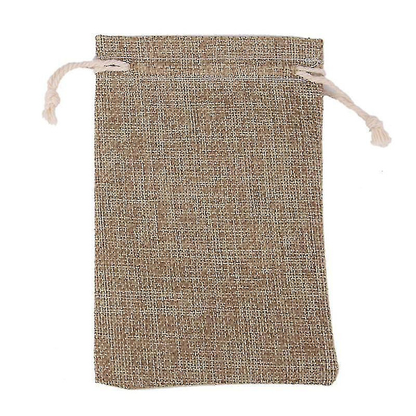 20pcs 10 X 14cm Linen Jute Gift Pouches Bags, Sack Drawstring Bags Jewellery Pouches Vintage Party Christmas Storage Wrap Wedding Favor