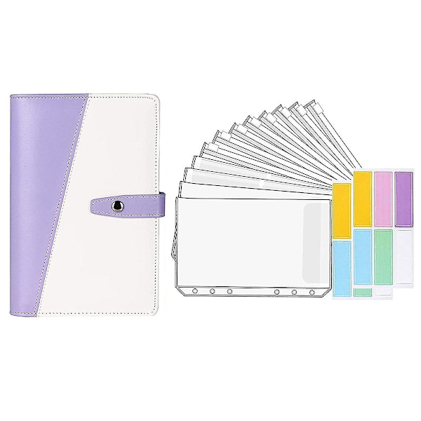 Budsjettplanlegger Kontantperm Konvolutt Purple white-14pcs