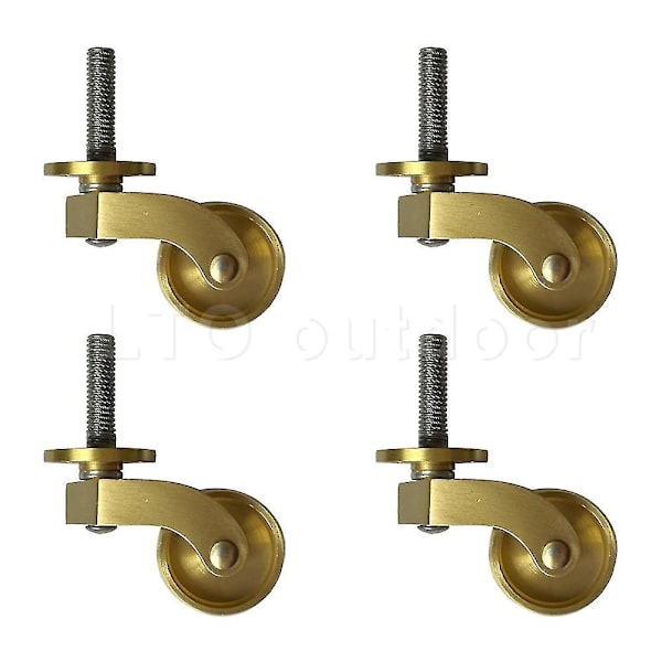 1/4 stk. Universal Møbelhjul Antikke Hjul Vintage Messing 1pcs