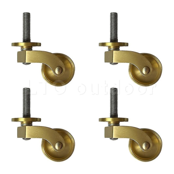 1/4 stk. Universelle møbelhjul antikke hjul vintage messing 1pcs