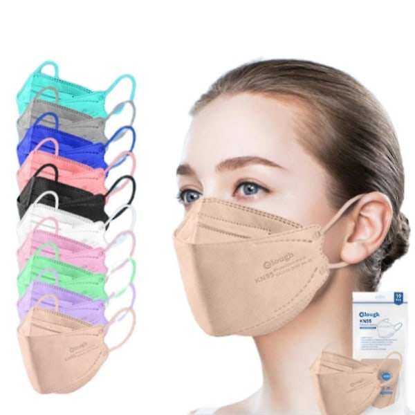 50pcs Kn95 Mask Protective Face Masks Adult Facial Masks Anti Dust Masks Orange