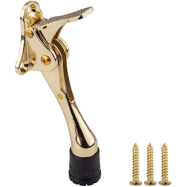 2 stk. 10 cm sparkdørstopper, satengnikkel Gold
