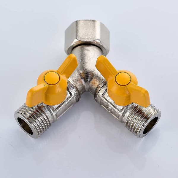 Replacement Valve G 1/2 Y Fitting Brass 3-Way Shower Valve Adapter Shut-off Valve