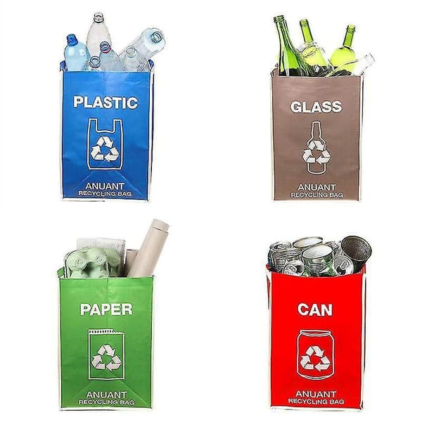 Separate Recycling Waste Bin Bags For Kitchen Recycle Garbage Trash Sorting Bins Organizer Waterproof