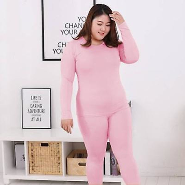 Nye Langærmede Dame Termoundertrøjer i Store Størrelser Efterår Dame Termoundertrøjer Ensfarvet Varmt Dame Termoundertøj 3xl 4xl 5xl Tøj
