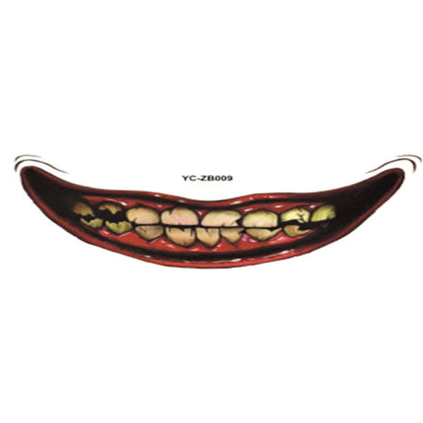 Halloween Mouth Tattoo Stickers Horror Lip Diy Decoration I