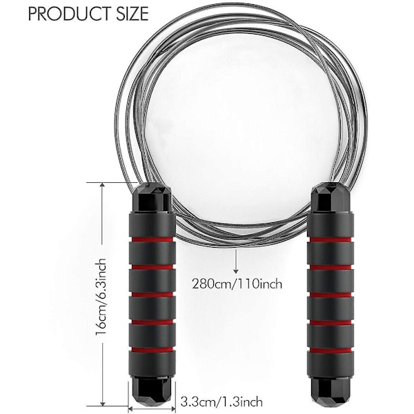 Hoppetau, Speed Rope for Fitness, Utholdenhet & Vekttap. Ideell for Boksing, MMA, Crossfit, HIIT, Intervalltrening. Profesjonell Sport, Trening