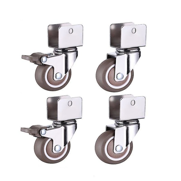 1.5 Huonekalusängyn pyörät Kaapin puristin jarrullisilla pyörillä Pehmeä kumi N0.3 18mm
