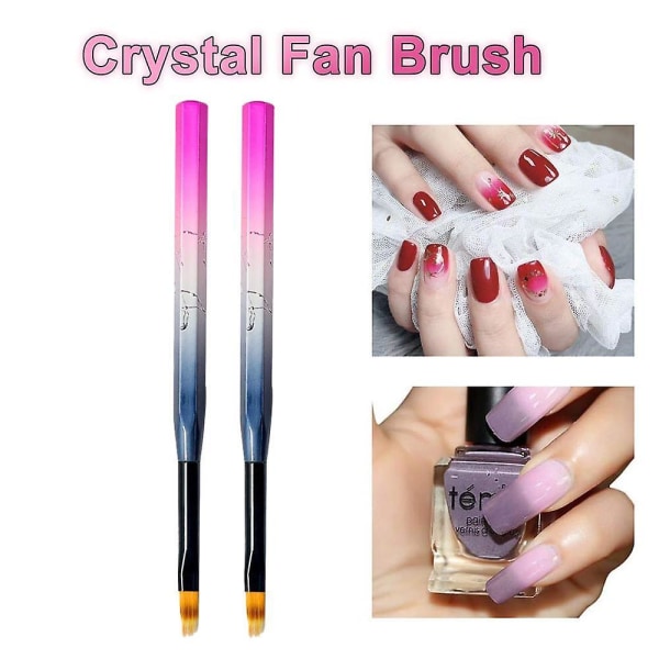 Acrylic Nail Art Brush Set Gradient Handle Uv Gel Builder Make Up Nail Drawing Flower Pen Manicure Diy Tools