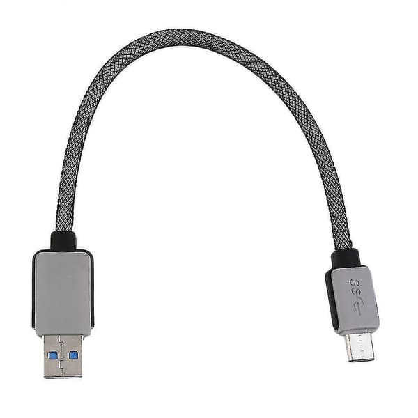 0,2 m Flettet USB 3.1 til USB Type-C USB Data Synkroniserings- og Opladningskabel til Telefon