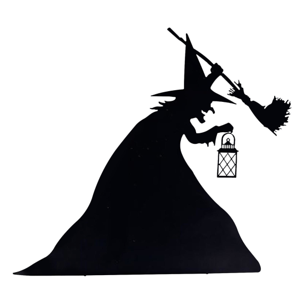Kreativ Halloween Heks Silhuet Dekorativ Vægkunst Horror Tema A