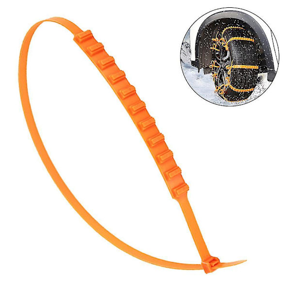 10 Pcs Emergency Anti-skid Mud Snow Survival Traction Multi-function Car Tire Chains Sec