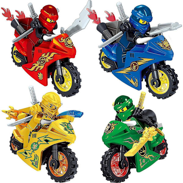 8 stk. Ninja Figurer Sett Barneleker Shinobi Minifigurer Bursdagsgaver