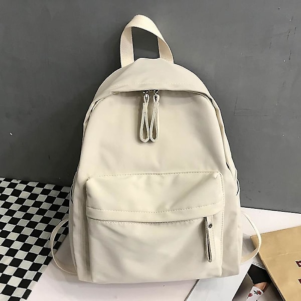 Backpack Canvas Women Backpack Anti-theft Shoulder Bag School Bag For Teenager Girls School Backapck Female White