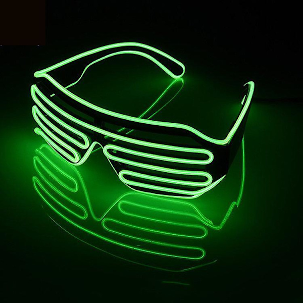 Neon LED Lysende Blinkende Briller Solbriller for Nattklubb Halloween Rave Party Disco A
