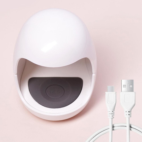 Neglefototerapilampe, USB Mini Negle UV-lys, Automatisk Sensor Neglekunstverktøy For Fingernegl & Tånegl White