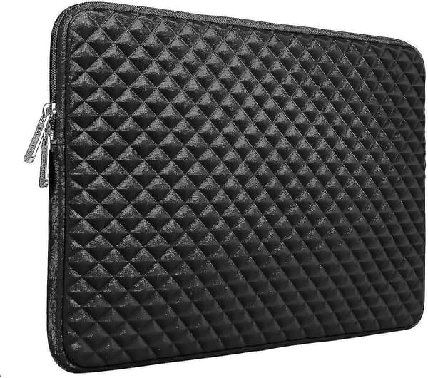 Laptop Sleeve Diamond Foam Watershock Resistant Protective Computer Case Cover Carrying Bag Black 13.3inch