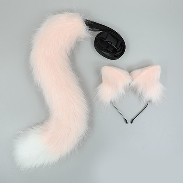 Anime Animal Headband And Tail Costume Anime Party Cat Cosplay Costume Sky blue white