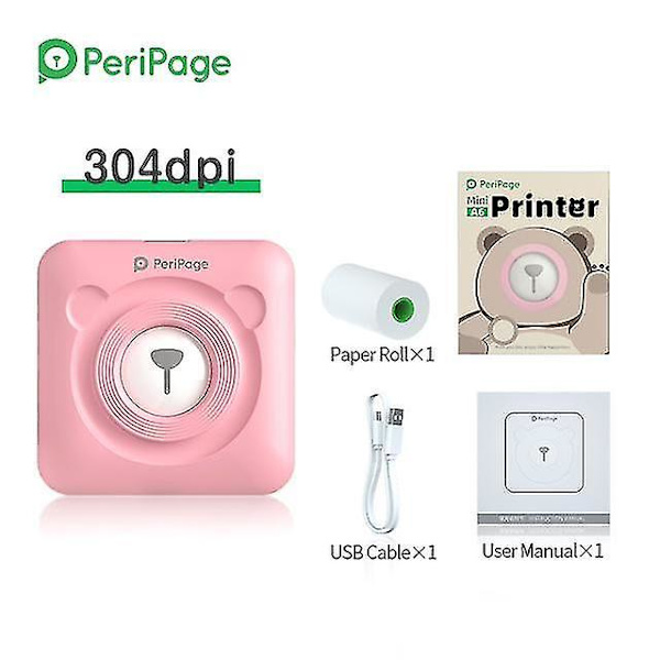 Mini Printer Portable Thermal Printer Photo Pocket Label Sticker Paper Roll 58mm Wireless Bluetooth Printing
