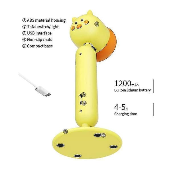 Bordlampe Mini Touch Skrivebord Nattlys LED Arbeidslys Dimming Lys USB-Lading (Blå8094b)