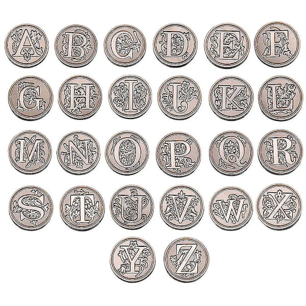 Retro Klassisk Alfabet Initial Seglvoks Seglstempel Invitasjoner Bokstav A-z