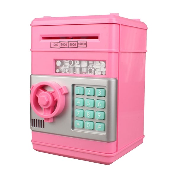 Atm Piggy Bank Mini Electronic Password Money Box Safety Chewing Cash Coins Saving Box Automatic Deposit Banknote Kids Toys Gift B