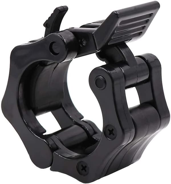 Weight Bar Collars, Locking 2 Inch Barbell Clamps black