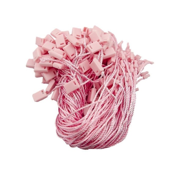 100pcs Nylon String Hang Tag Fasteners Pink 500pcs