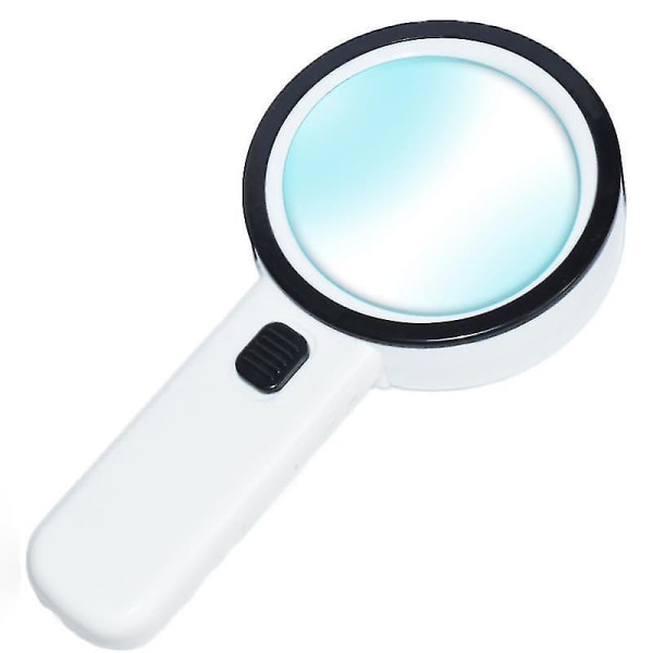 Magnifying Glass With 12 Led Lights, 40x Double Glass Lens Handheld Illuminated Magnifier Reading Ma