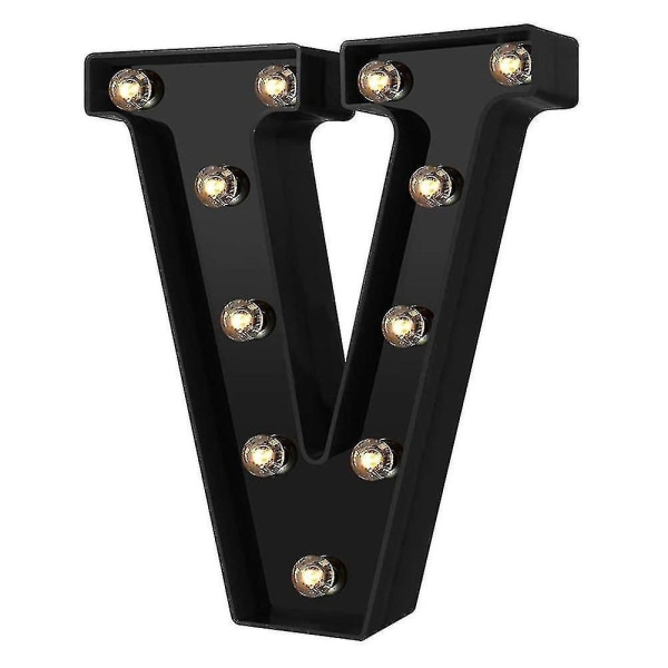 Nydesignet LED Bogstav Lys 26 Alfabet Sorte Dekorative Marquee Lamper Til Bryllupsfest V