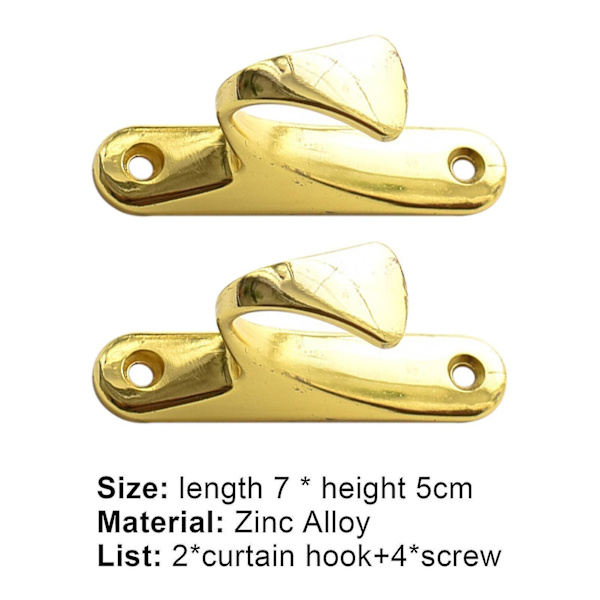 2pcs Curtain Hooks Simple Exquisite Small Multifunctional Home Curtain Holdbacks Drapery Tiebacks For Home Sliver White